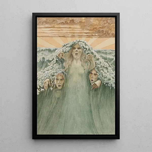 Riproduzione del dipinto La Vague - Carlos Schwabe
