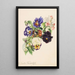Piccolo mazzo con pensieri, fiori di melo e primule - Caroline Therese Friedrich — quadro incorniciato alla parete