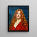 Ritratto di donna rossa 1876 - Carolus-Duran — quadro incorniciato alla parete
