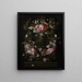 Cartouche con fiori - Carstian Luyckx — quadro incorniciato alla parete