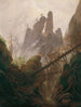 Paesaggio roccioso nelle montagne di arenaria dell'Elba - Caspar David Friedrich — vista dell’opera