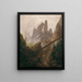 Paesaggio roccioso nelle montagne di arenaria dell'Elba - Caspar David Friedrich — quadro incorniciato alla parete