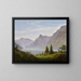 Paesaggio con lago di montagna al mattino - Caspar David Friedrich — quadro incorniciato alla parete