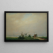 Spiaggia con pescatore - Caspar David Friedrich — quadro incorniciato alla parete