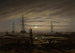 Navi in ancoraggio - Caspar David Friedrich — vista dell’opera
