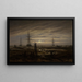 Navi in ancoraggio - Caspar David Friedrich — quadro incorniciato alla parete