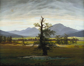 Caspar David Friedrich - Village Landscape in Morning Light The Lone Tree.webp