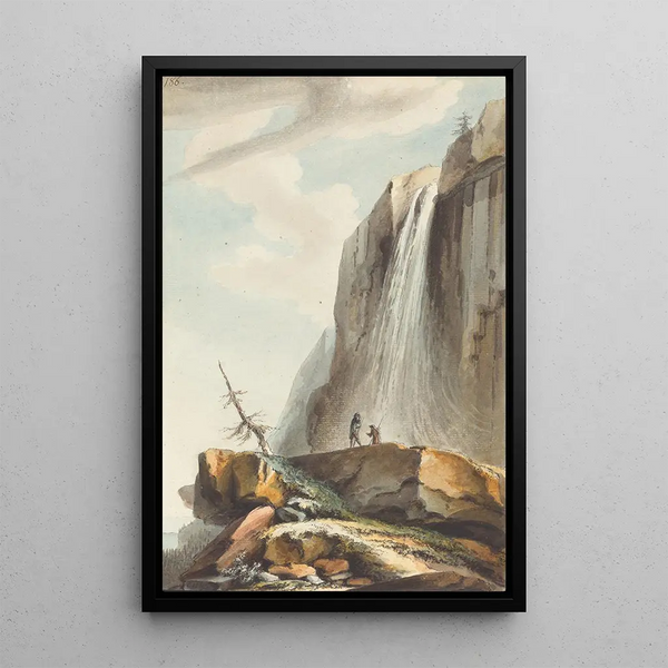 Cascata sopra Wasserberg - Caspar Wolf — quadro incorniciato alla parete