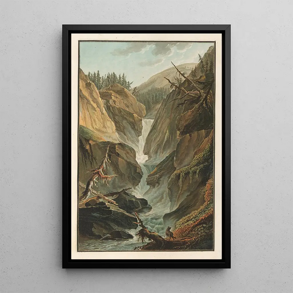 Riproduzione del dipinto Cascata dell'Aar sopra Gutdannen - Caspar Wolf