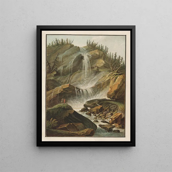 Prima Cascata dello Staubbach - Caspar Wolf — quadro incorniciato alla parete