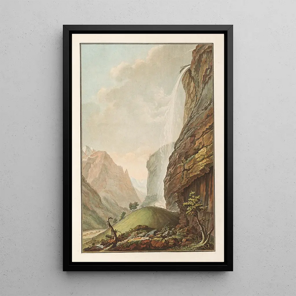 Seconda cascata dello Staubbach - Caspar Wolf — quadro incorniciato alla parete