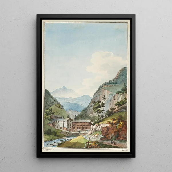 Riproduzione del dipinto Vista della Vasca di Weissenbourg nel cantone di Berna - Caspar Wolf