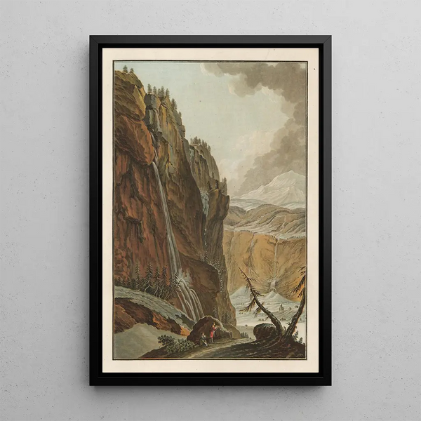 Vista del SchildWaldBach scattata in inverno - Caspar Wolf — quadro incorniciato alla parete