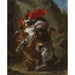 Riproduzione del dipinto Cavaliere arabo attaccato da un leone - Eugène Delacroix