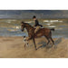 Riproduzione del dipinto Cavaliere sulla spiaggia - Max Liebermann