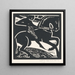 Cavaliere su un cavallo - Henri Jonas — quadro incorniciato alla parete