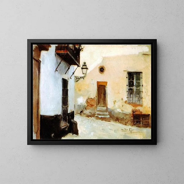 Angolo di Granada - Cecilio Pla y Gallardo — quadro incorniciato alla parete