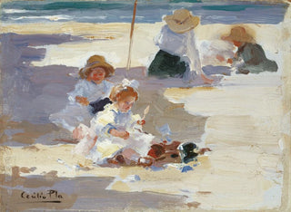 Cecilio Pl y Gallardo - Playing on the Beach.webp