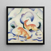 Cervo nella neve - Franz Marc — quadro incorniciato alla parete