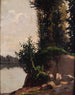 Paesaggio sul fiume Orba con roccia e pianta rampicante - Cesare Viazzi — vista dell’opera