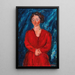 La Femme en rouge au fond bleu - Chaïm Soutine — vista dell’opera