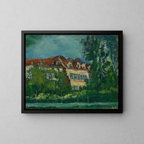 Paesaggio con casa - Chaïm Soutine — quadro incorniciato alla parete