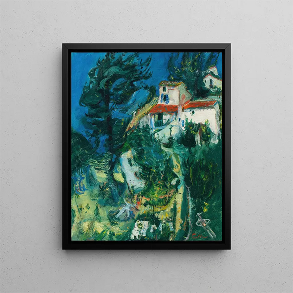 Paesaggio di Cagnes - Chaïm Soutine — quadro incorniciato alla parete