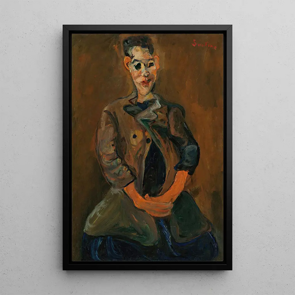 Ritratto di un giovane uomo - Chaïm Soutine — quadro incorniciato alla parete
