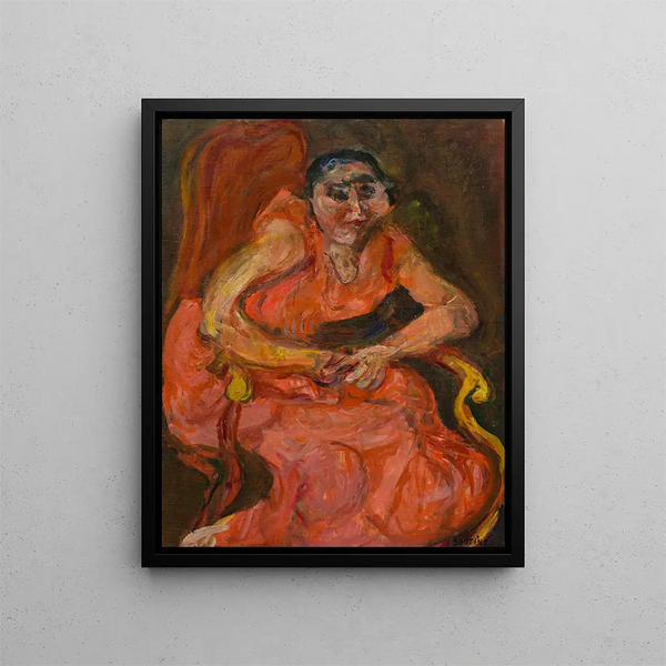 Donna in rosa - Chaïm Soutine — quadro incorniciato alla parete