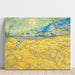 Riproduzione del dipinto Campo di grano dietro l'ospedale Saint-Paul con una mietitrice - Vincent van Gogh
