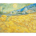 Riproduzione del dipinto Campo di grano dietro l'ospedale Saint-Paul con una mietitrice - Vincent van Gogh