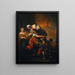 Enea che salva suo padre dall'incendio di Troia - Charles André van Loo — quadro incorniciato alla parete