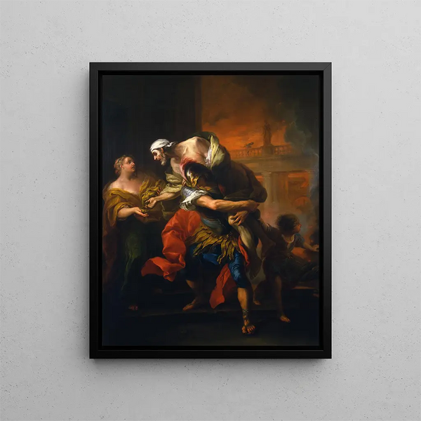 CharlesAndr van Loo - Aeneas Rescuing his Father from the Fire at Troy.webp