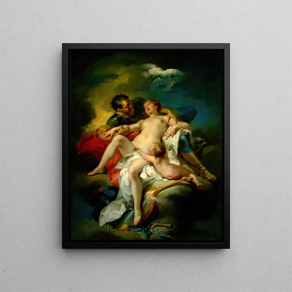 Marte e Venere - Charles André van Loo — quadro incorniciato alla parete