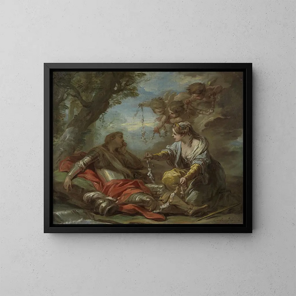 Rinaldo e Armida - Charles André van Loo — quadro incorniciato alla parete