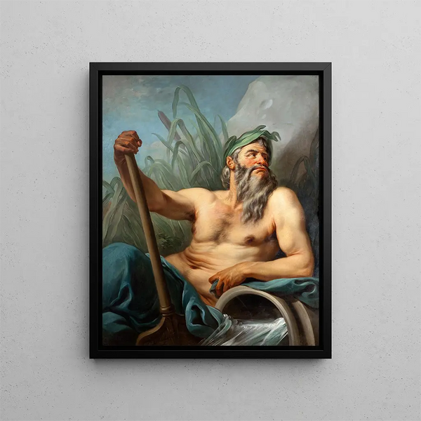 Dio del fiume - Charles André van Loo — quadro incorniciato alla parete
