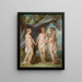 Le Tre Grazie - Charles André van Loo — quadro incorniciato alla parete