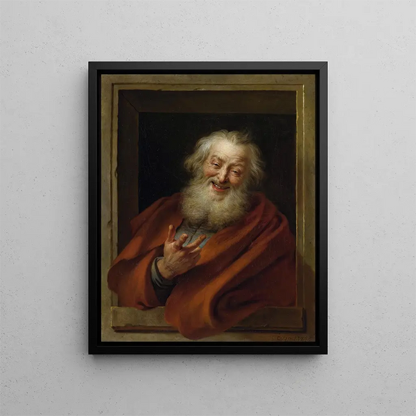 Democrito allegro - Charles-Antoine Coypel — quadro incorniciato alla parete