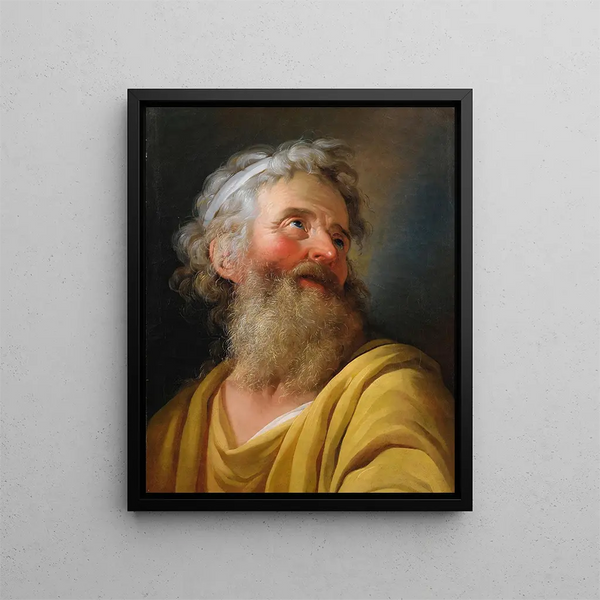 Ritratto di un attore - Charles-Antoine Coypel — quadro incorniciato alla parete