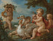 Putti ornanti un cigno con una ghirlanda di fiori - Charles-Joseph Natoire — vista dell’opera