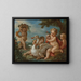 Putti ornanti un cigno con una ghirlanda di fiori - Charles-Joseph Natoire — quadro incorniciato alla parete