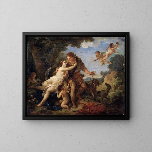 Venere e Adone - Charles-Joseph Natoire — quadro incorniciato alla parete