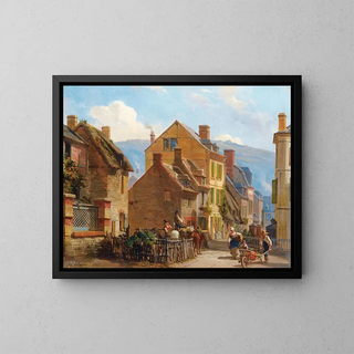 CharlesLouis Mozin - The Rosiers Street In Trouville.webp