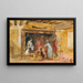 Soldati che si riscaldano vicino a un fuoco - Charles-Olivier de Penne — quadro incorniciato alla parete