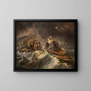 Charles Achille dHardiviller - Grace Darling and Her Father Rescuing Survivors from the Wreck of the Forfarshire on the Farne Islands Sept 7th 1838.webp
