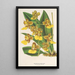 Oncidium bicallosum - Charles Antoine Lemaire — quadro incorniciato alla parete