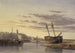 Bateaux da pesca nel porto di Rye con un mulino a vento in lontananza - Charles Bentley — vista dell’opera
