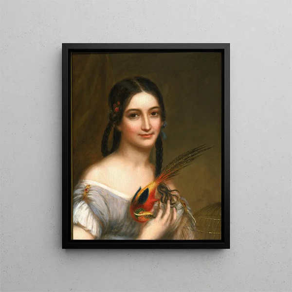 Mademoiselle Satterlee - Charles Bird King — quadro incorniciato alla parete