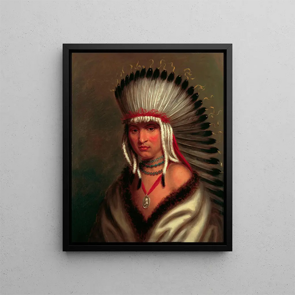 Petalesharro, generoso capo Pawnee - Charles Bird King — quadro incorniciato alla parete
