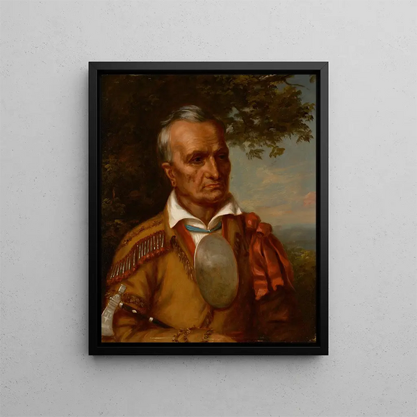 Chef sénèque à veste rouge Sagoyewatha - Charles Bird King — quadro incorniciato alla parete